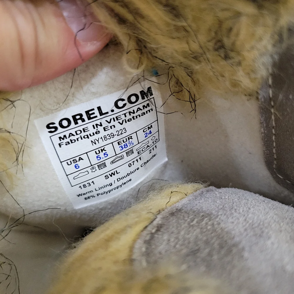 Sorel Tofino winter boots  pink and grey 8w 6y - Picture 6 of 6